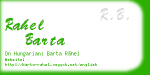 rahel barta business card